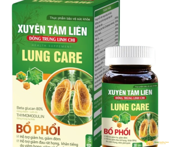 XUYÊN TÂM LIÊN LUNG CARE - BỔ PHỔI (Lọ 30viên)